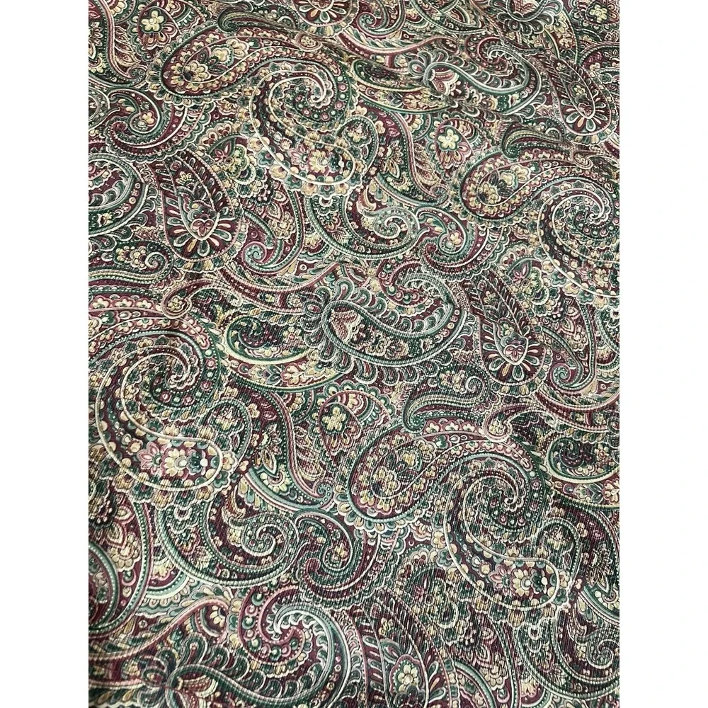Green Merlot Paisley Standard Pillow‎ Sham Unbranded Maroon Gold